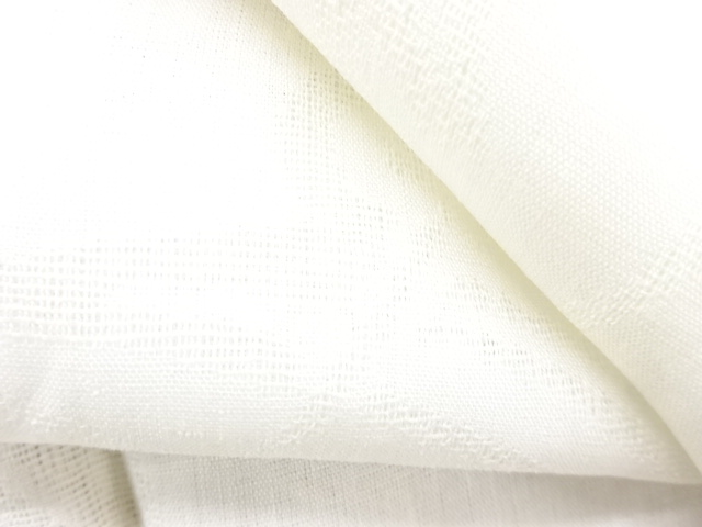  アンティーク　本麻　透かし織　枝葉模様長襦袢